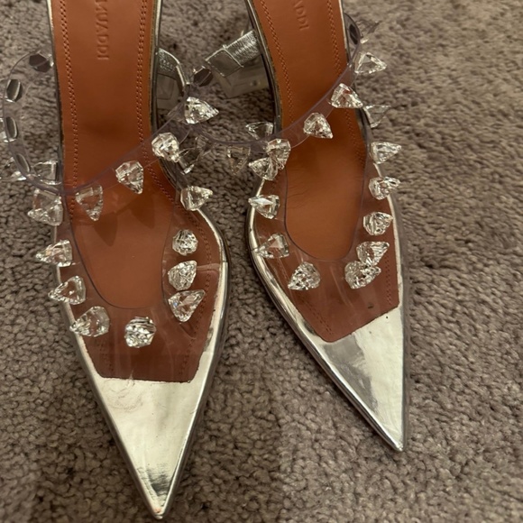Amina Muaddi crystal heels like new size 35 - Picture 4 of 8